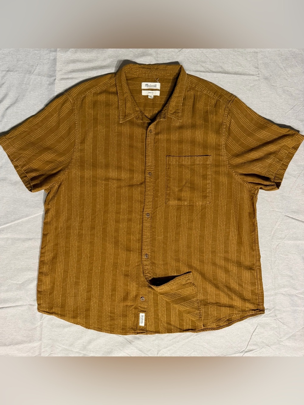 Madewell Short-Sleeve Button-Down Shirt - Mustard